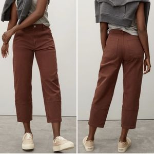 Everlane The Utility Barrel Pants Women 6, Rosewood, Relaxed Tapered, NWT